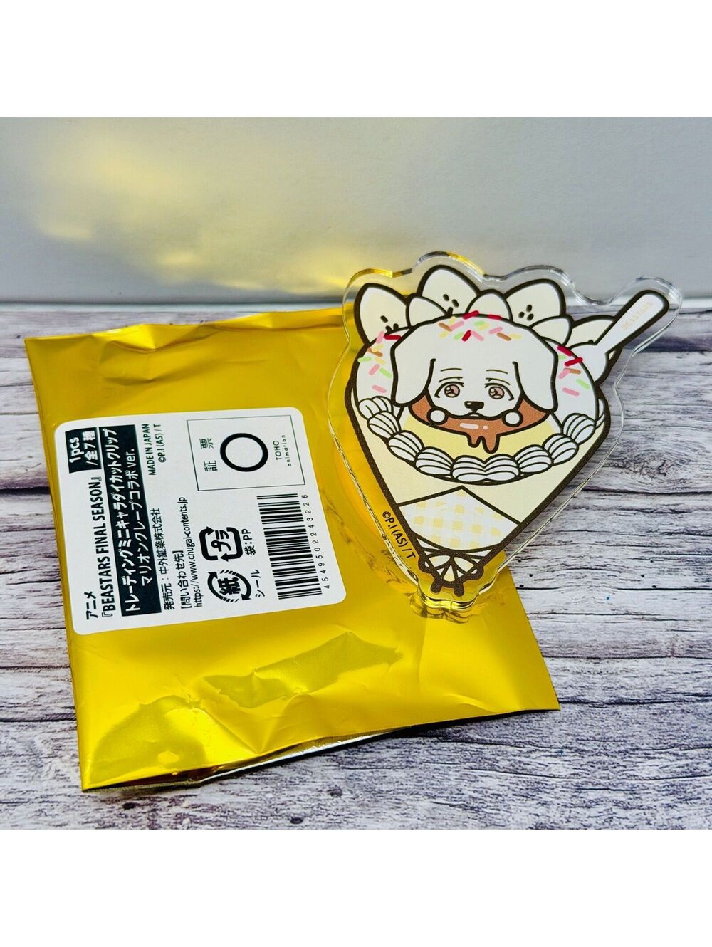Beastars Jack Mini Character Die-Cut Acrylic Clip Marion Crepes Japan US Seller